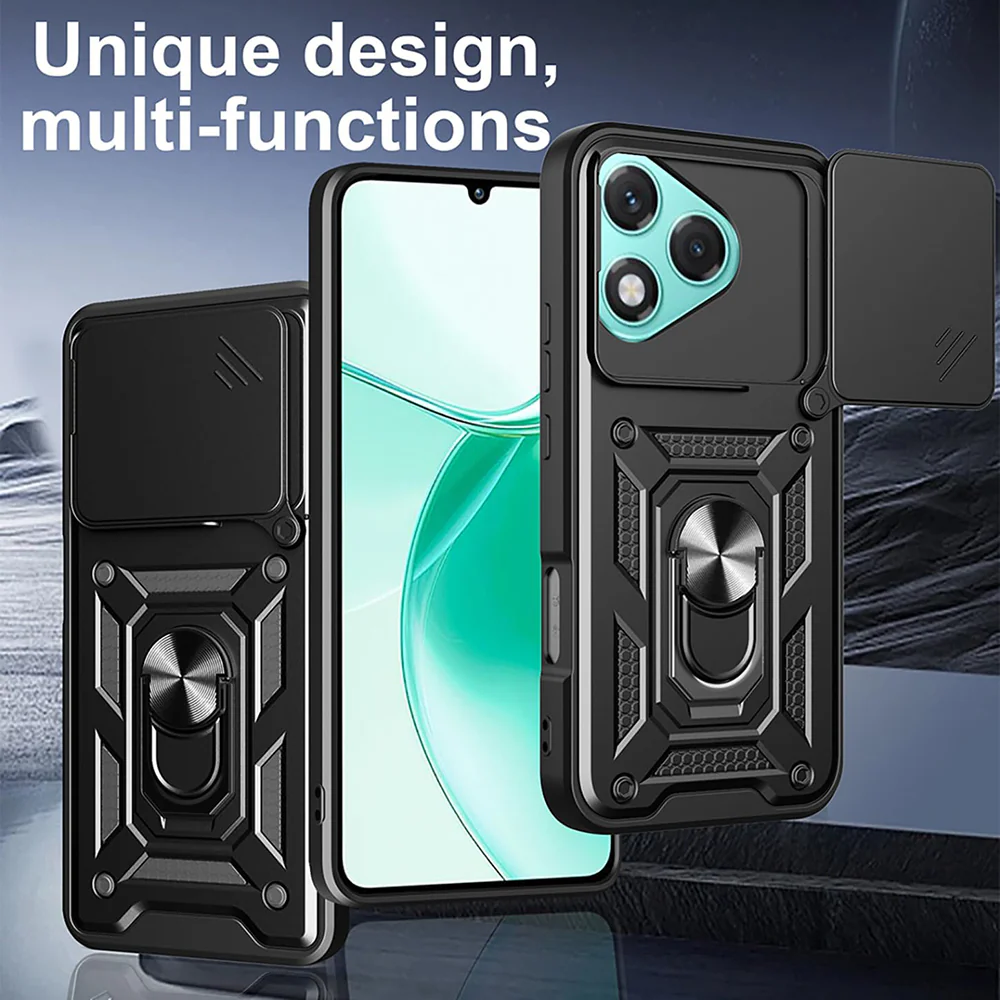 Case for Honor 400 Lite, Techsuit, CamShield, Black - Image 2
