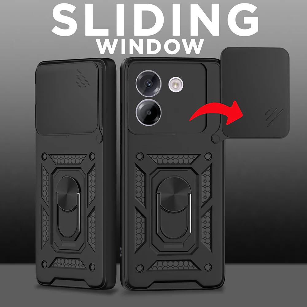 Case for Honor 400, Techsuit, CamShield, Black - Image 5