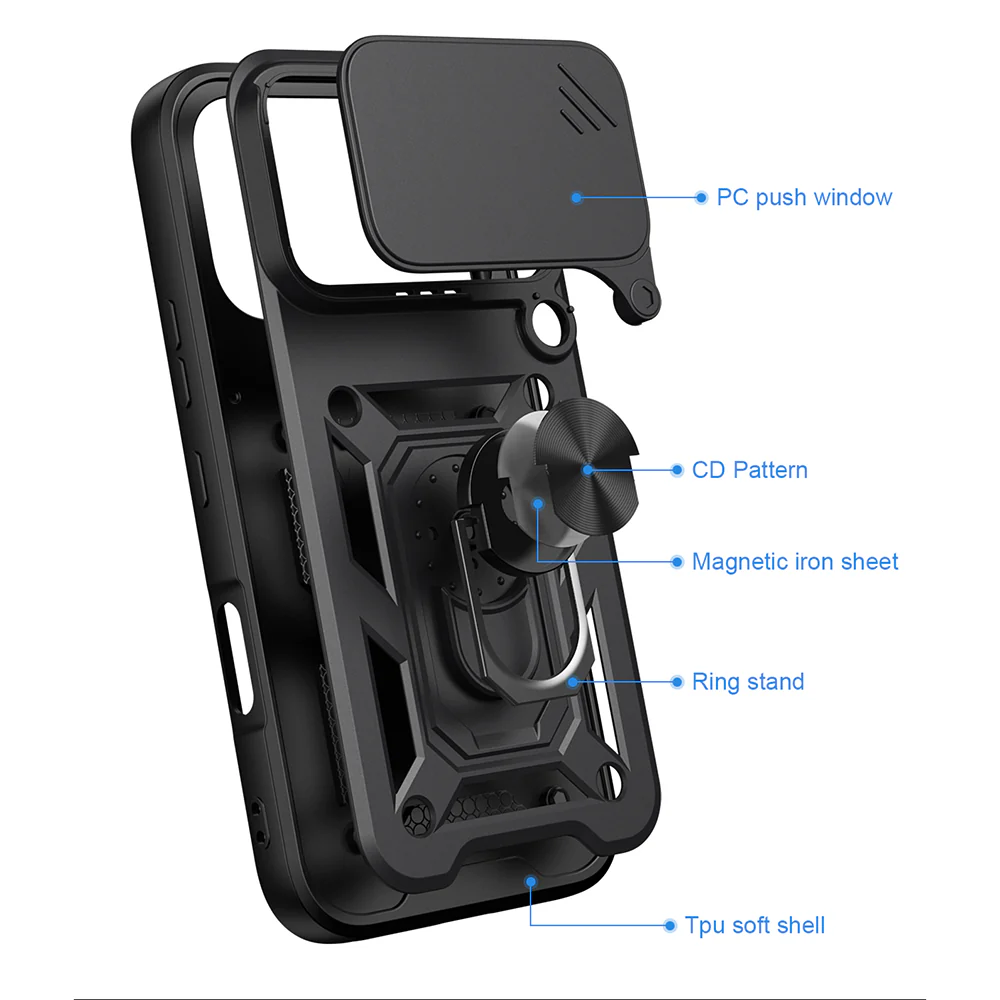 Case for Honor 600 Pro / 600, Techsuit, CamShield, Blue - Image 3