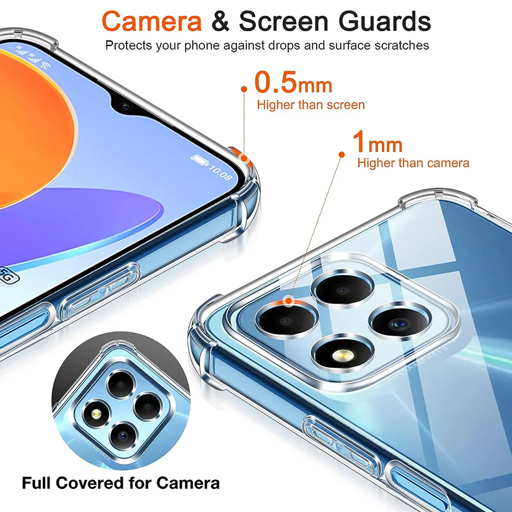 Case for Honor 70 Lite / X6 / X8 5G, Techsuit, Shockproof Clear, Transparent - Image 5