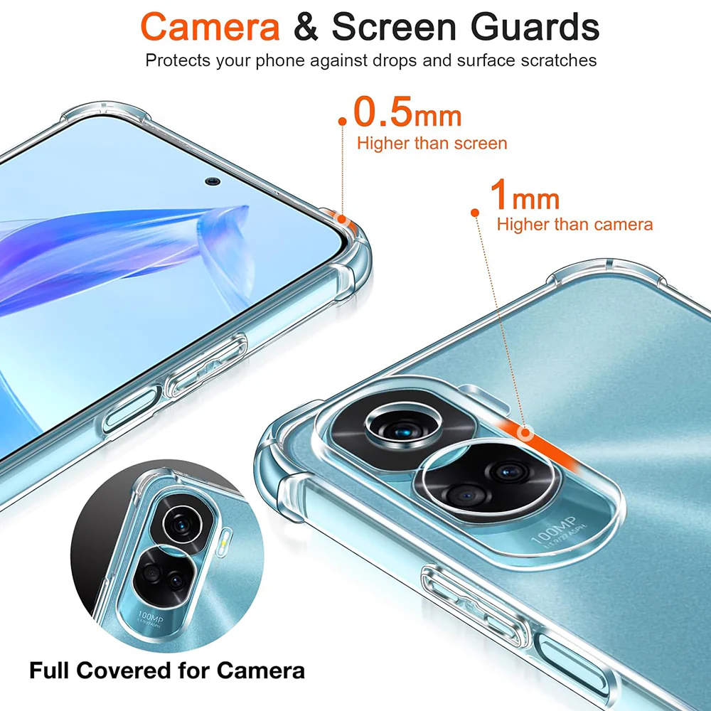 Case for Honor 90 Lite, Techsuit, Shockproof Clear, Transparent - Image 3
