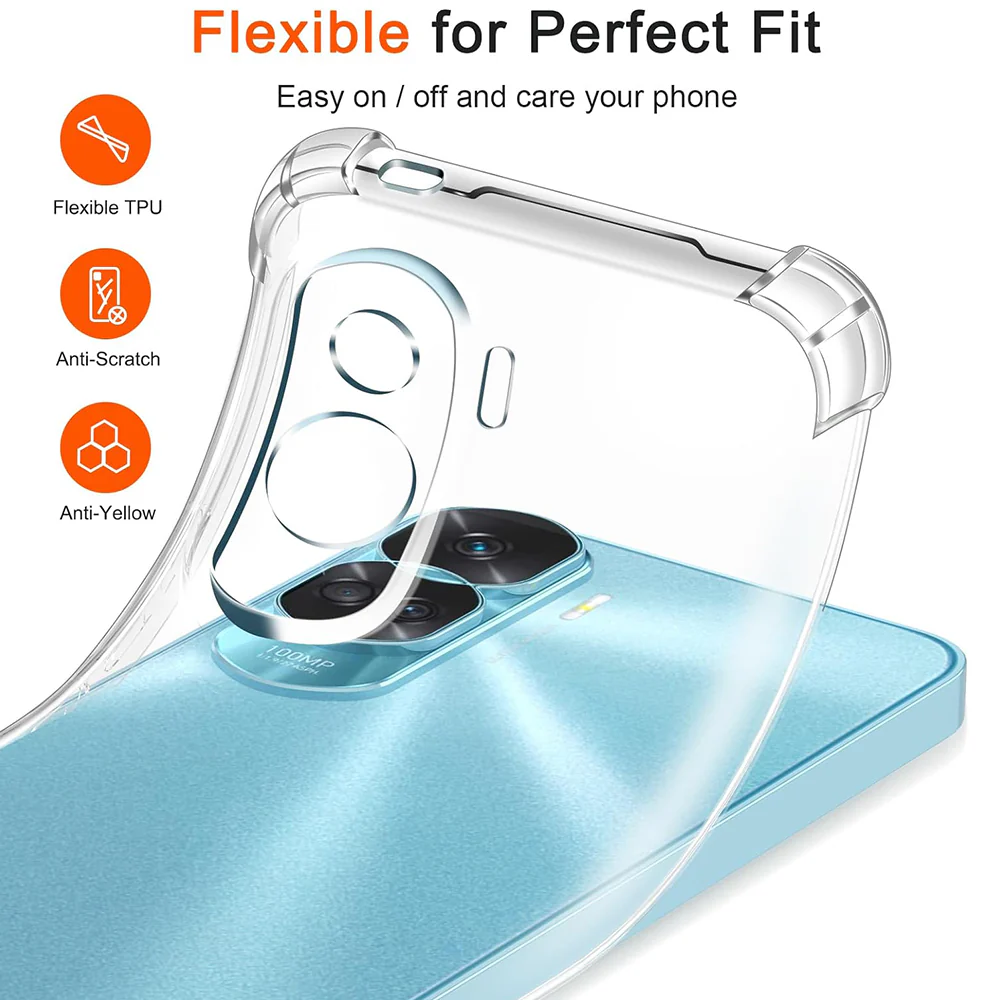 Case for Honor 90 Lite, Techsuit, Shockproof Clear, Transparent - Image 4