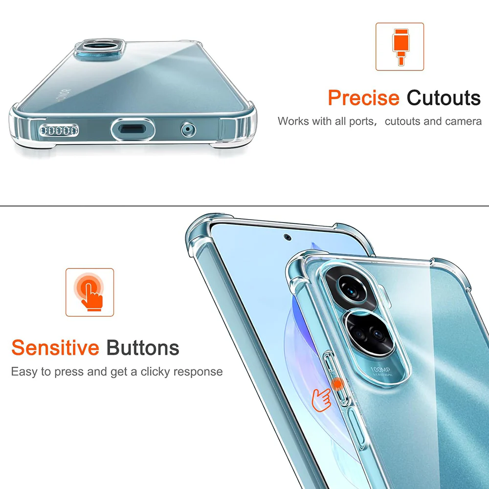 Case for Honor 90 Lite, Techsuit, Shockproof Clear, Transparent - Image 5