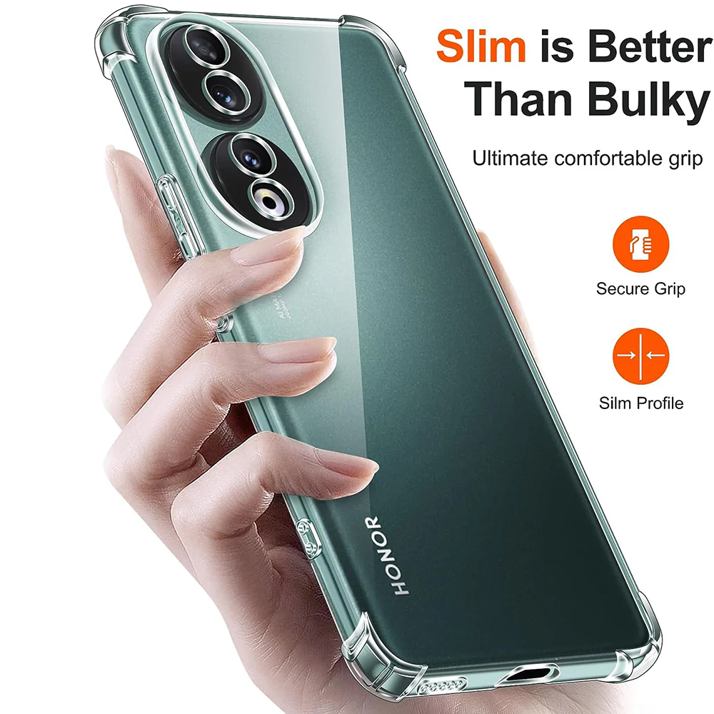 Case for Honor 90, Techsuit, Shockproof Clear, Transparent - Image 4