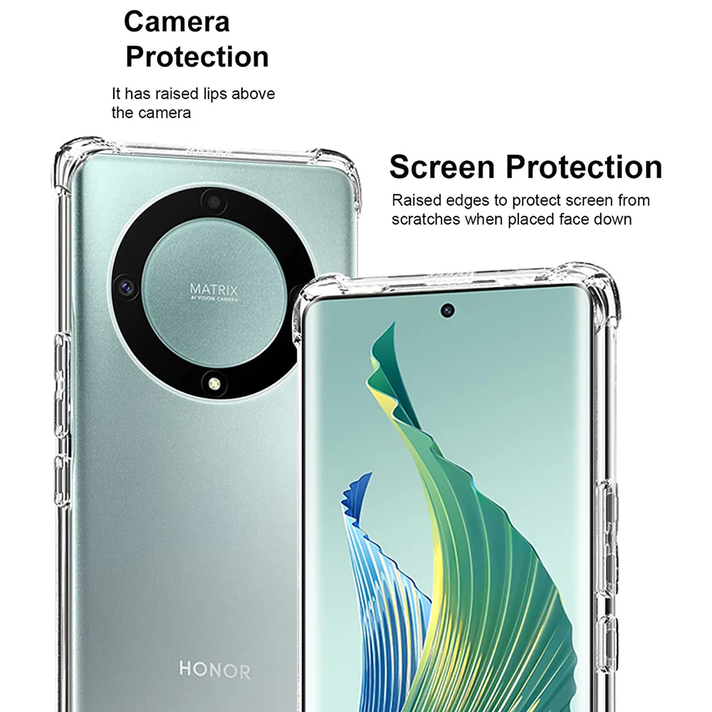 Case for Honor Magic5 Lite, Techsuit, Shockproof Clear, Transparent - Image 5