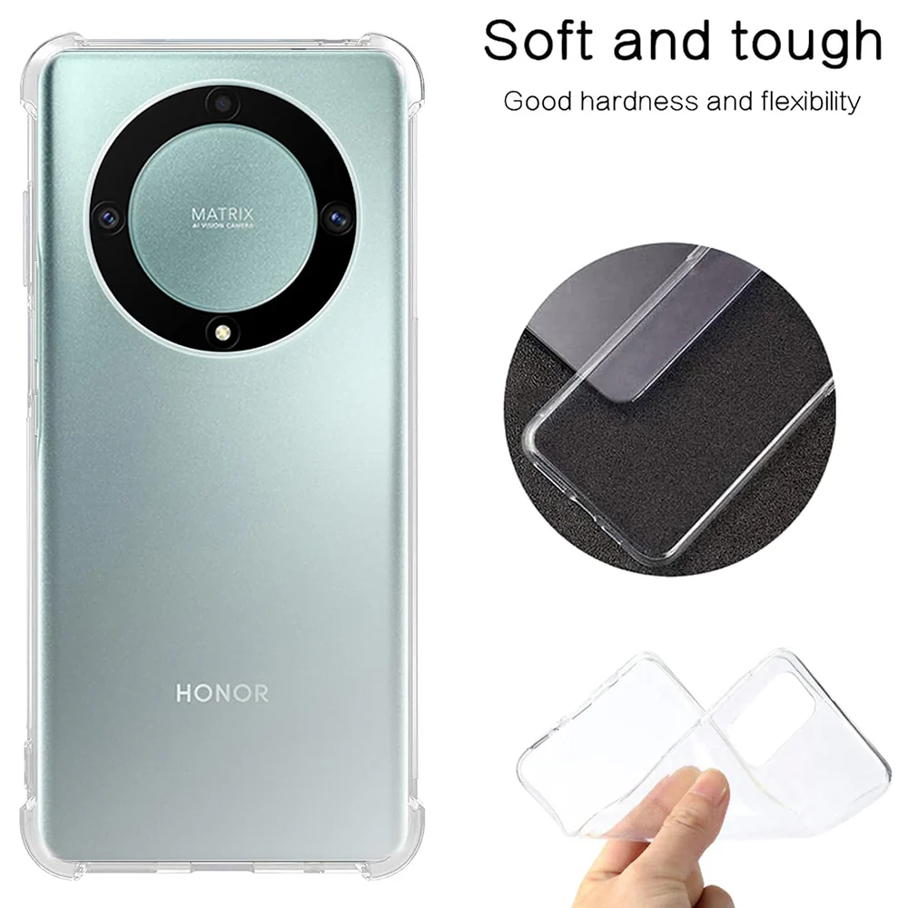 Case for Honor Magic5 Lite, Techsuit, Shockproof Clear, Transparent - Image 6