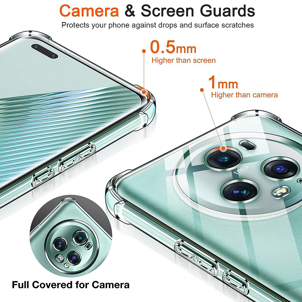 Case for Honor Magic5 Pro, Techsuit, Shockproof Clear, Transparent - Image 4