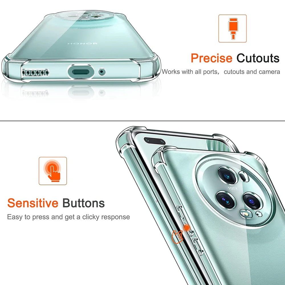 Case for Honor Magic5 Pro, Techsuit, Shockproof Clear, Transparent - Image 5