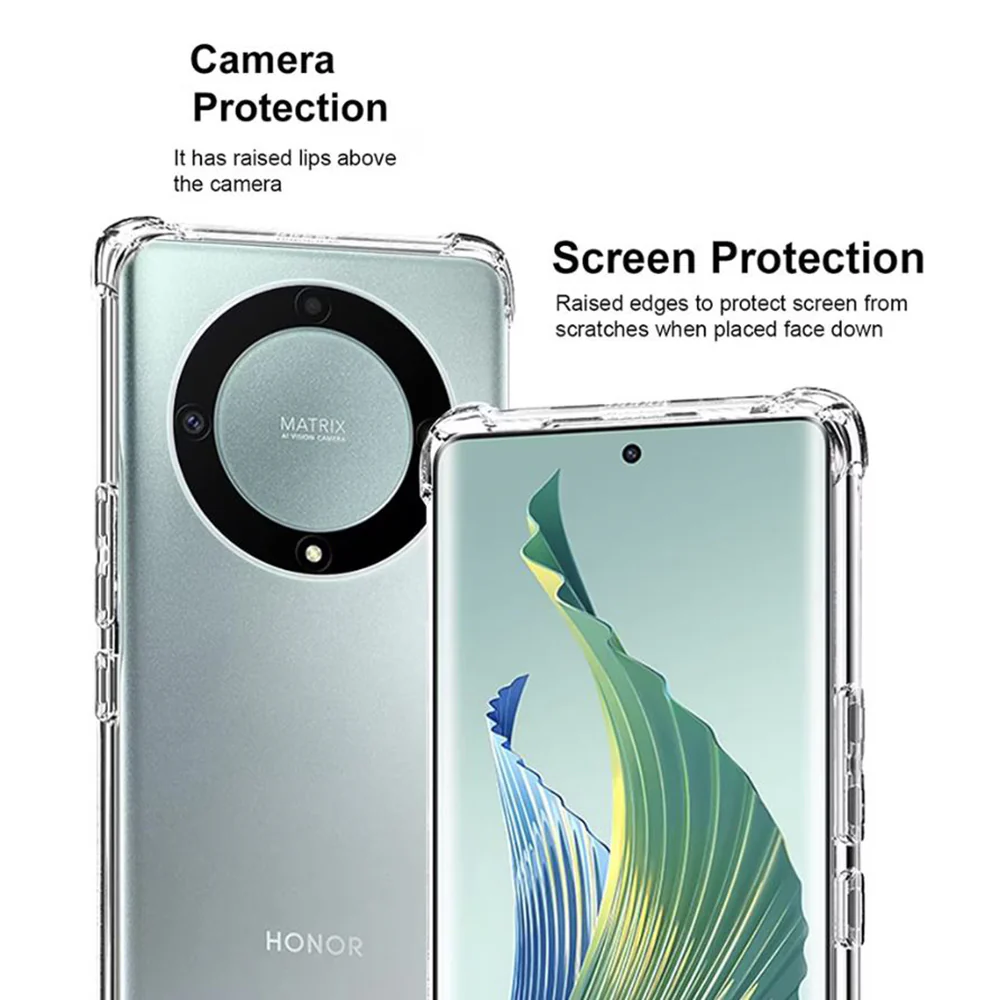 Case for Honor Magic6 Lite, Techsuit, Shockproof Clear, Transparent - Image 4