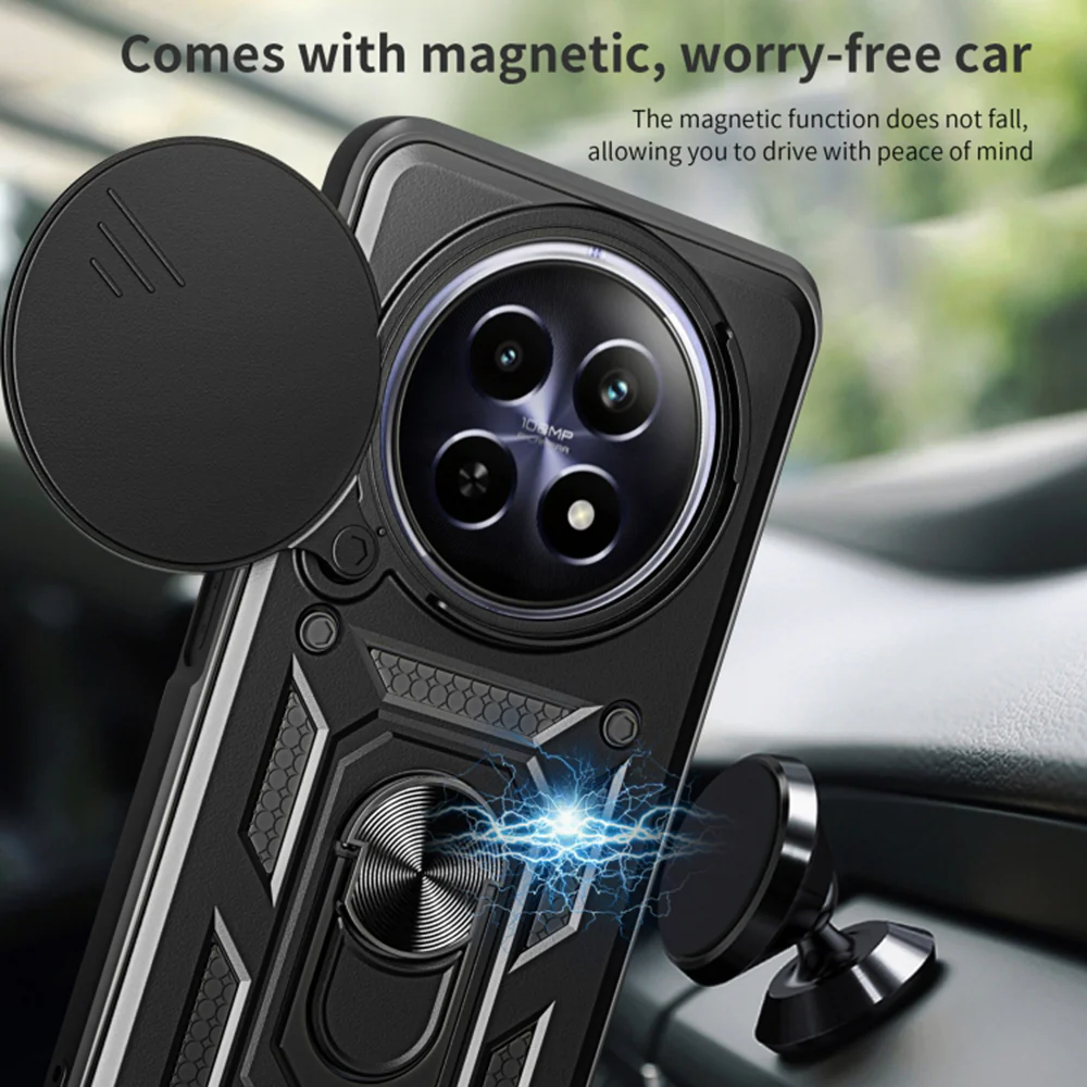 Case for Honor Magic6 Pro, Techsuit, CamShield, Black - Image 4