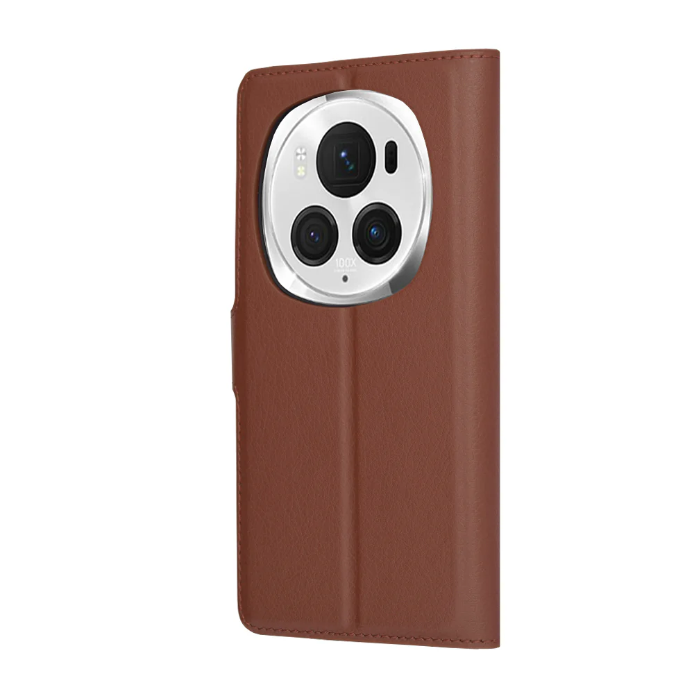 Case for Honor Magic6 Pro, Techsuit, Leather Folio, Brown - Image 5