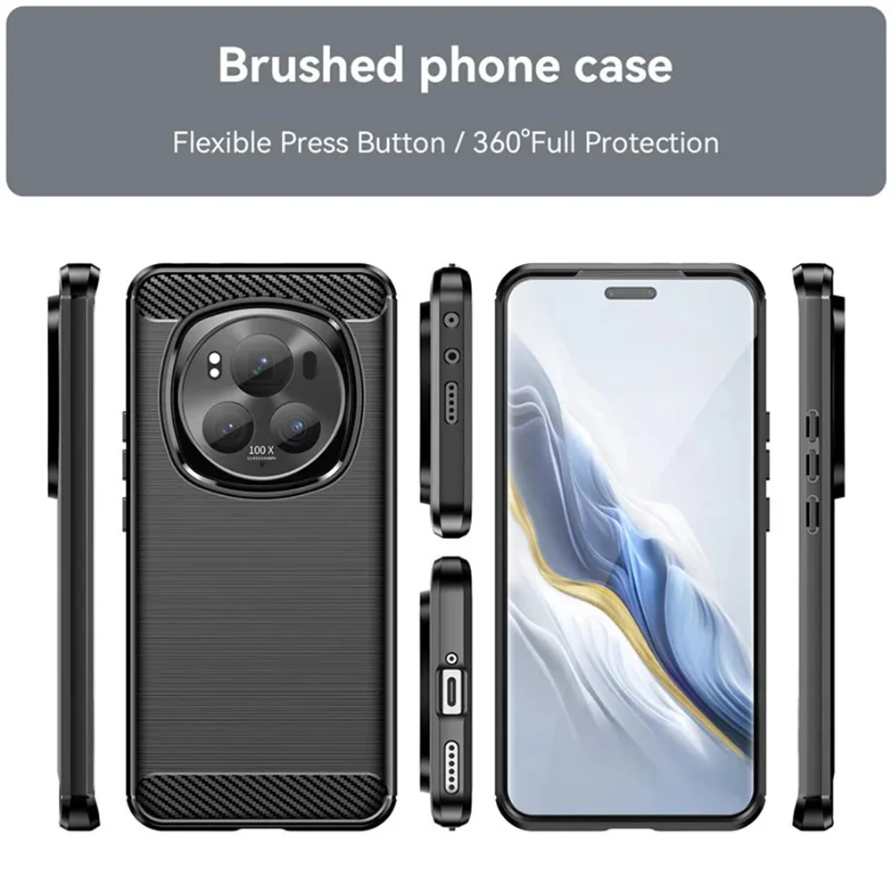 Case for Honor Magic7 Pro, Techsuit, Carbon, Black - Image 4