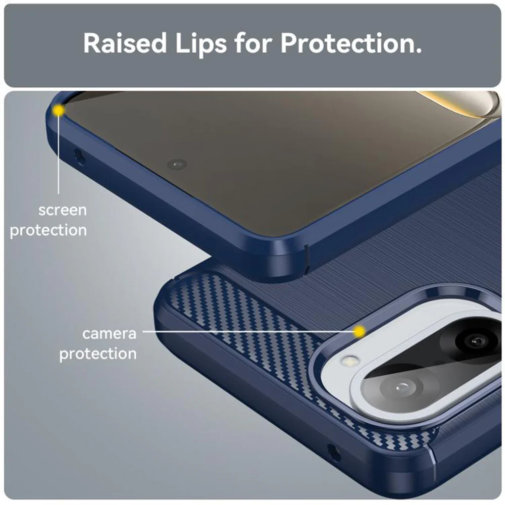 Case for Honor X5c Plus, Techsuit, Carbon, Blue - Image 2