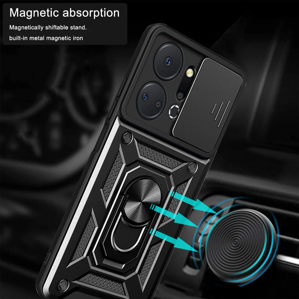 Case for Honor X7a, Techsuit, CamShield, Black - Image 2