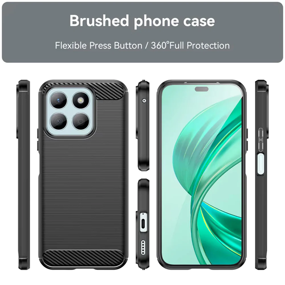 Case for Honor X8c, Techsuit, Carbon, Blue - Image 4