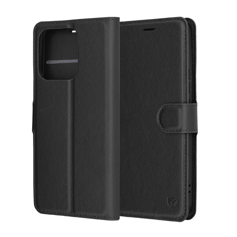 Case for Honor X8c, Techsuit, Leather Folio, Black - Image 2