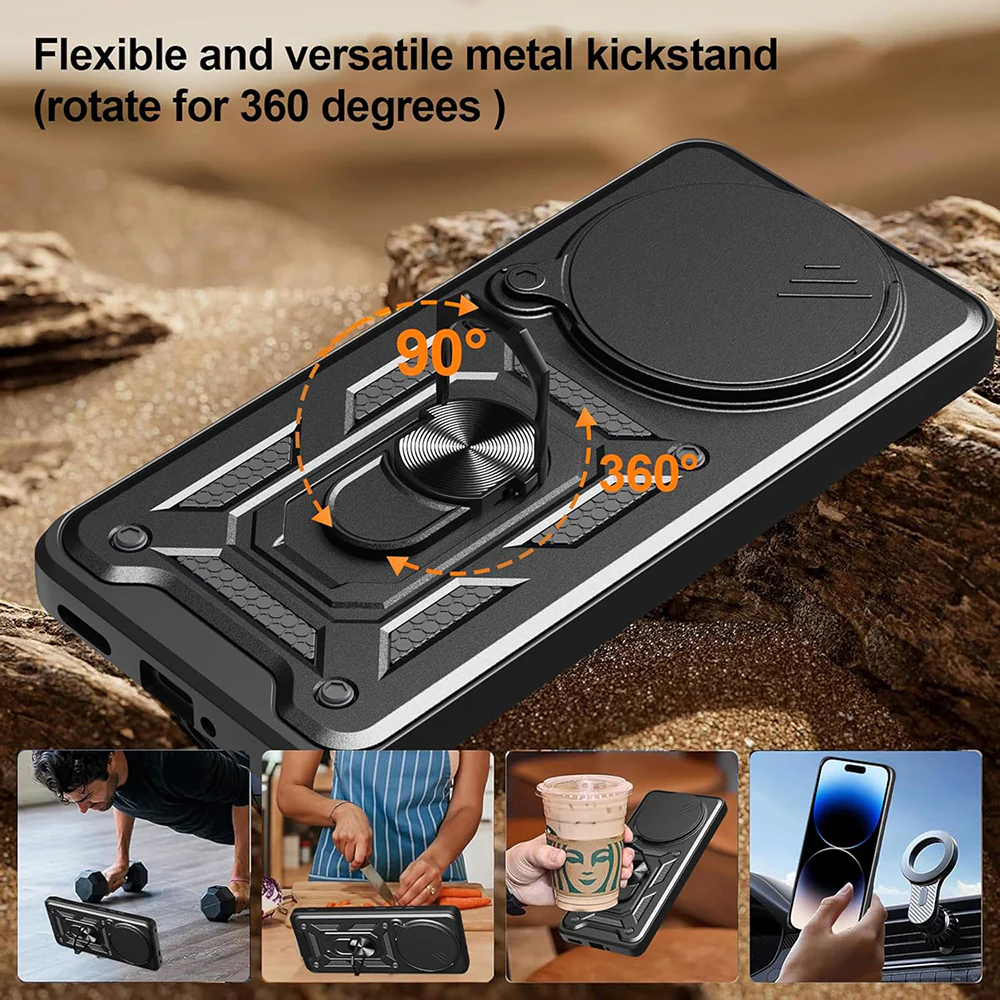 Case for Honor X9c Smart, Techsuit, CamShield, Black - Image 3