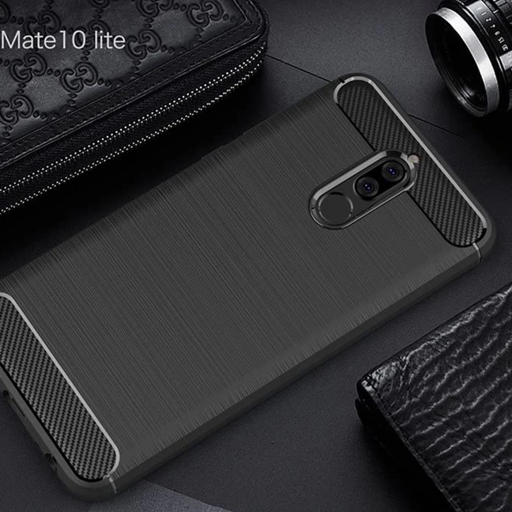 Case for Huawei Mate 10 Lite, Techsuit, Carbon, Black - Image 2