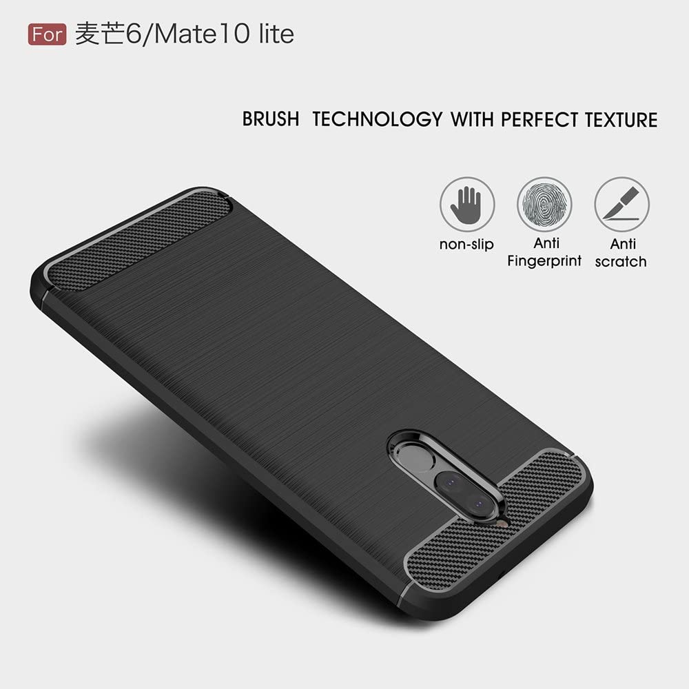 Case for Huawei Mate 10 Lite, Techsuit, Carbon, Black - Image 5