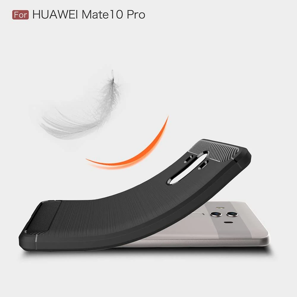 Case for Huawei Mate 10 Pro, Techsuit, Carbon, Black - Image 3
