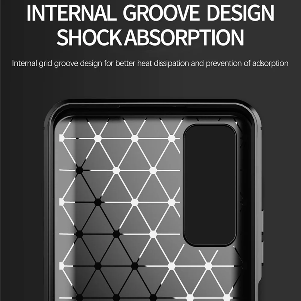 Case for Huawei P smart 2021, Techsuit, Carbon, Black - Image 3