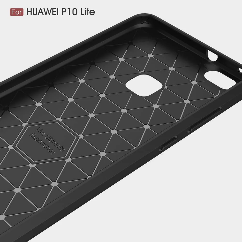 Case for Huawei P10 Lite, Techsuit, Carbon, Black - Image 5