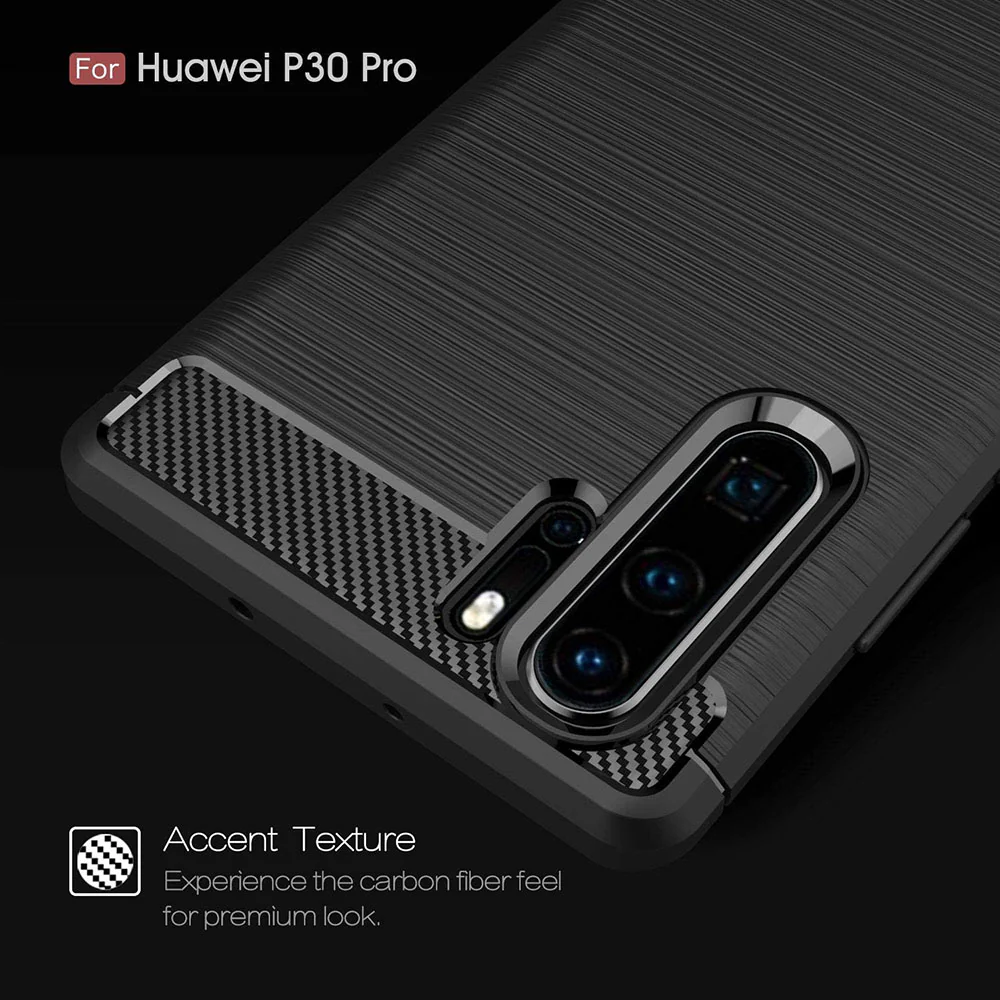 Case for Huawei P30 Pro New Edition / P30 Pro, Techsuit, Carbon, Black - Image 5