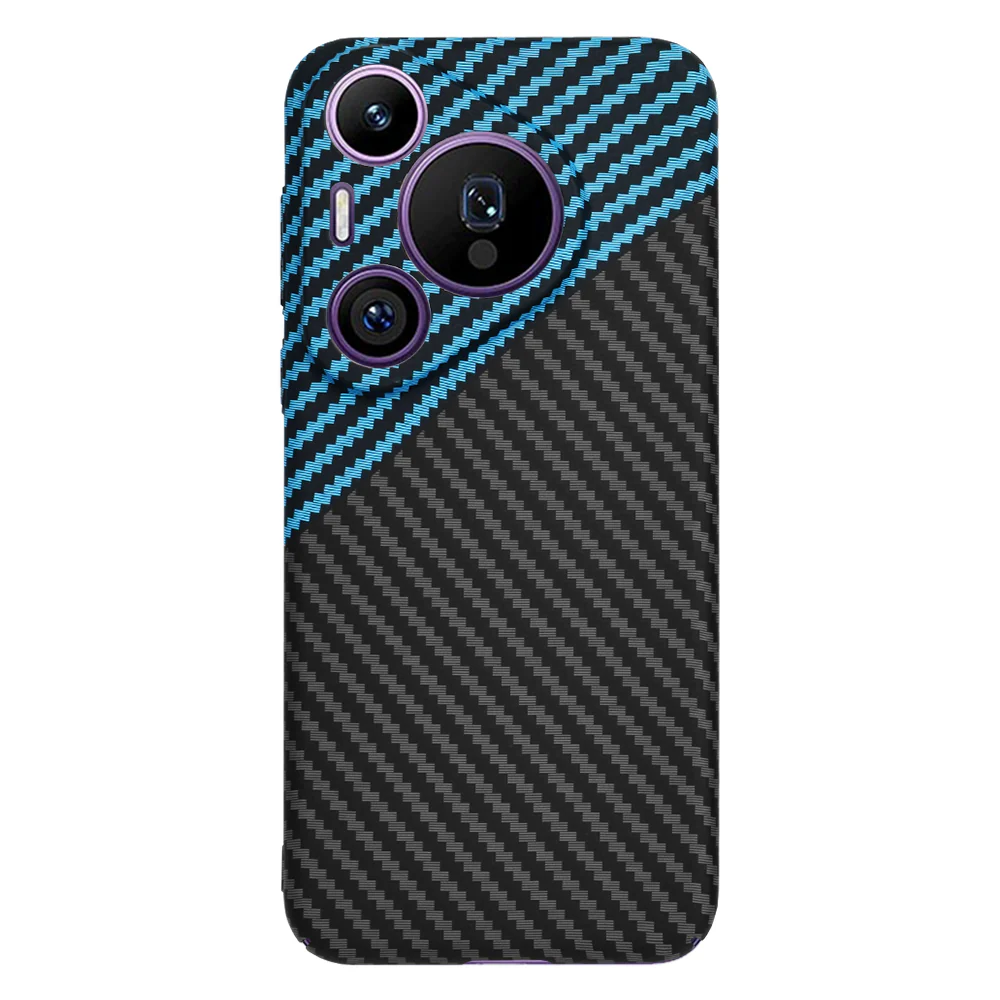 Case for Huawei Pura 70 Pro, Techsuit, Carbonite FiberShell, Black Blue - Image 3