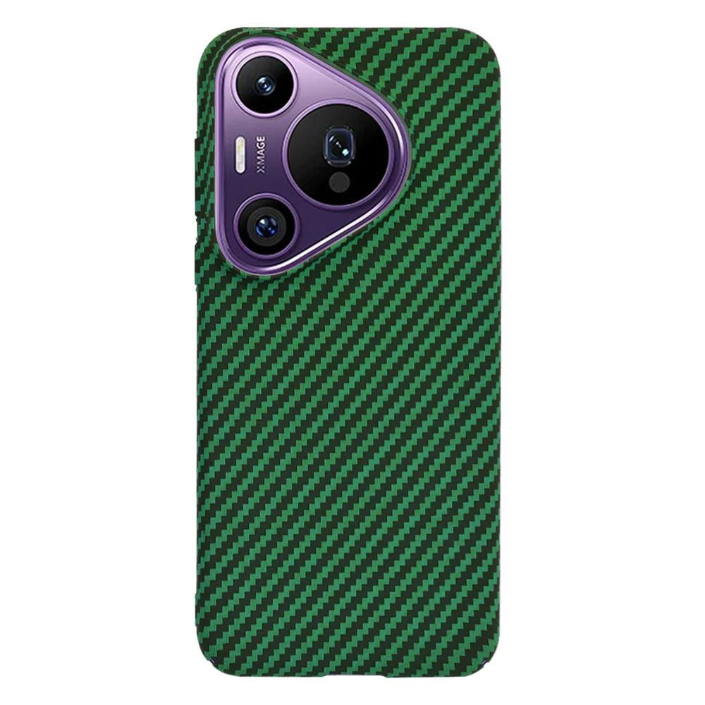 Case for Huawei Pura 70 Pro, Techsuit, Carbonite FiberShell, Green - Image 3