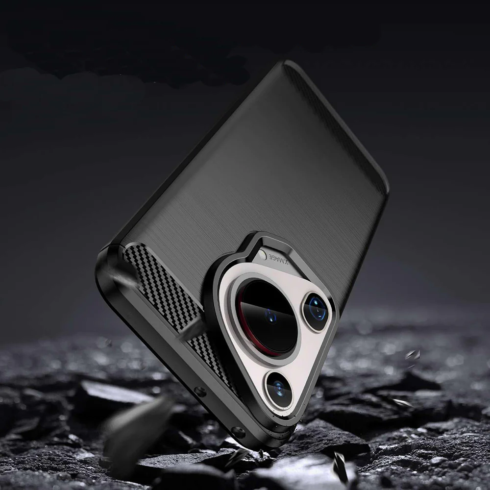 Case for Huawei Pura 70 Ultra, Techsuit, Carbon, Black - Image 3