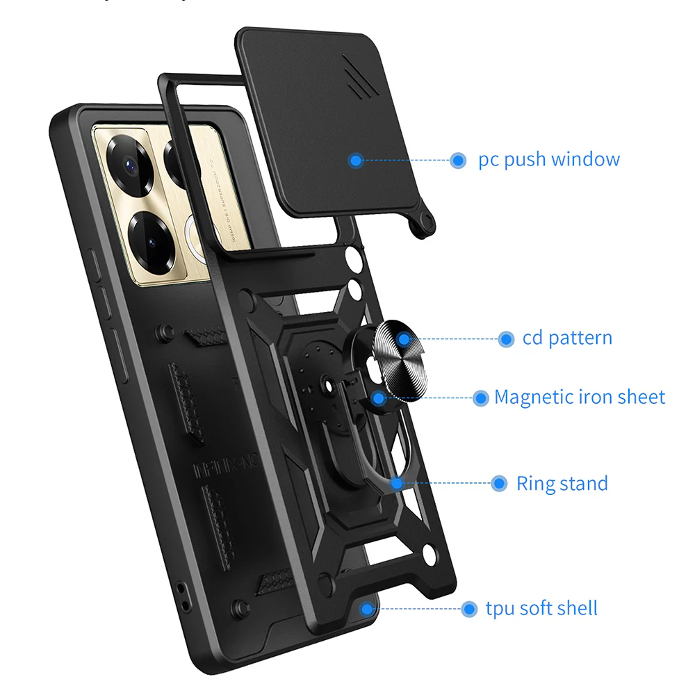 Case for Infinix Note 40 Pro+, Techsuit, CamShield, Blue - Image 3