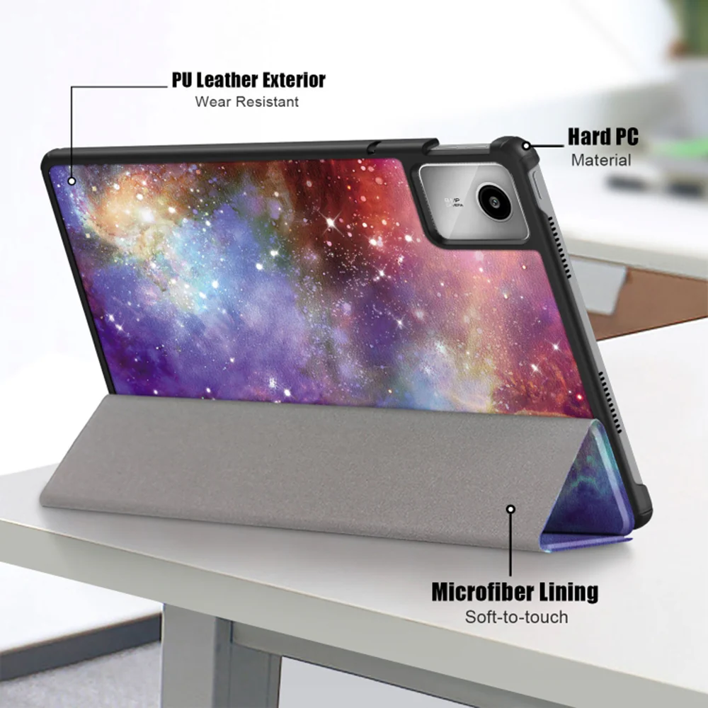 Case for Lenovo Tab M11, Techsuit, FoldPro Galaxy, Multicolor - Image 4