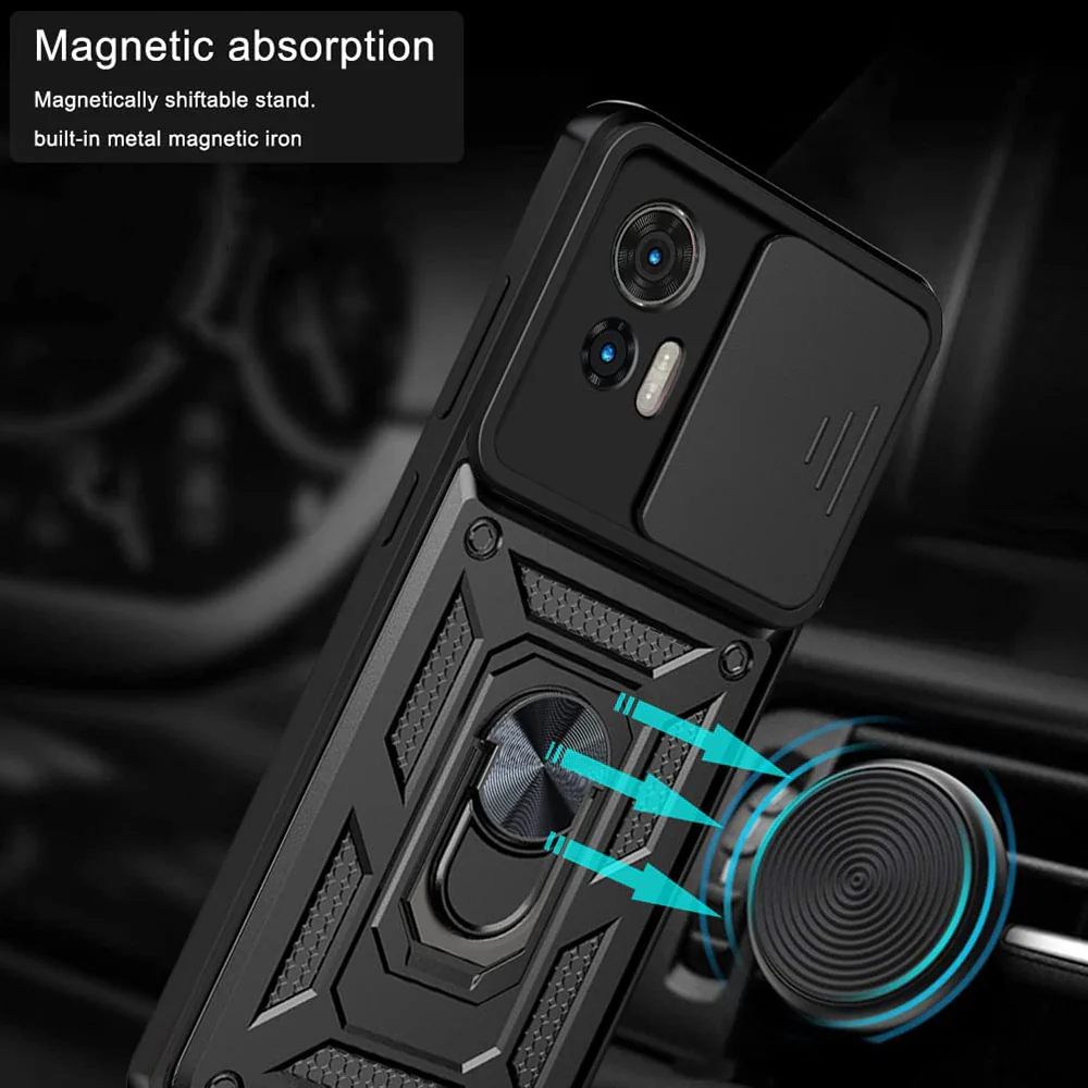 Case for Motorola Edge 30 Neo, Techsuit, CamShield, Black - Image 5