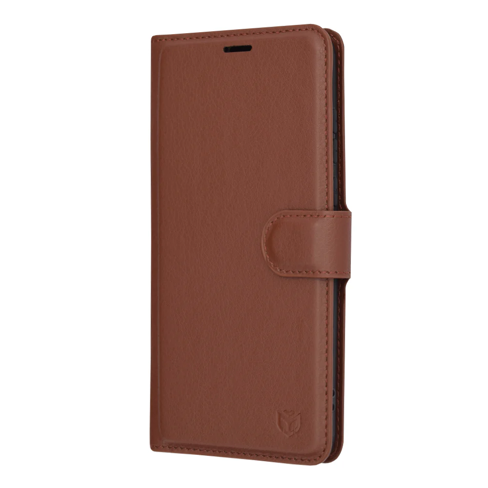 Case for Motorola Edge 30 Neo, Techsuit, Leather Folio, Brown - Image 4