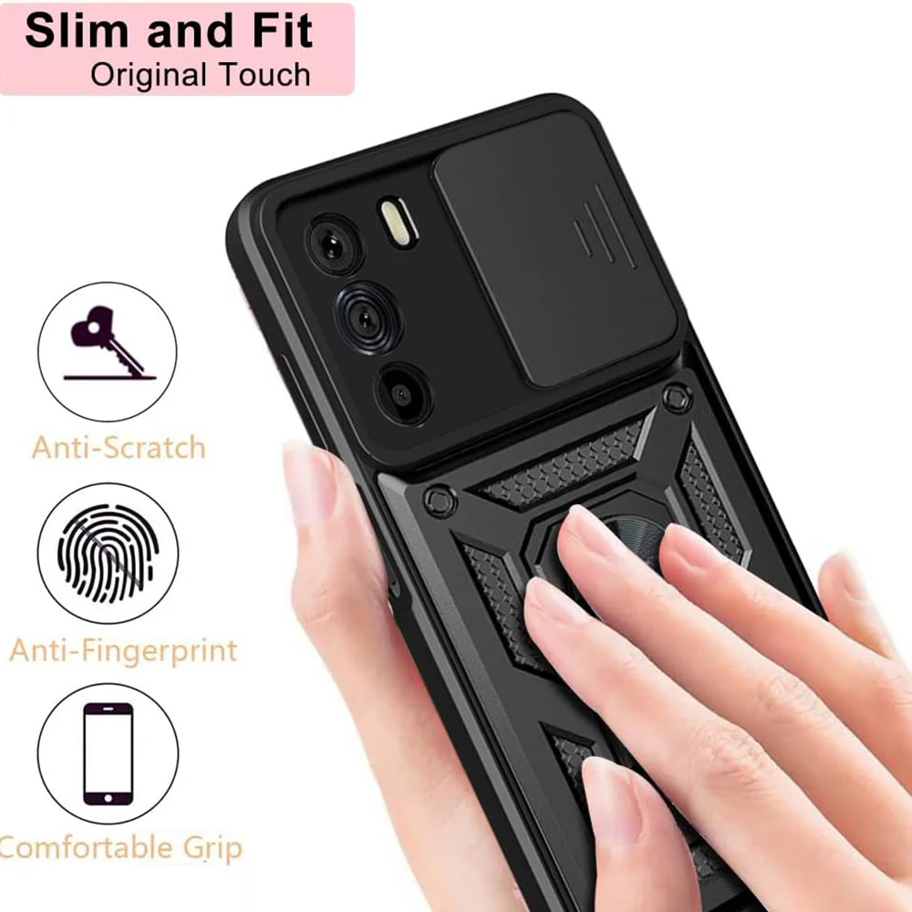 Case for Motorola Edge 30, Techsuit, CamShield, Black - Image 3