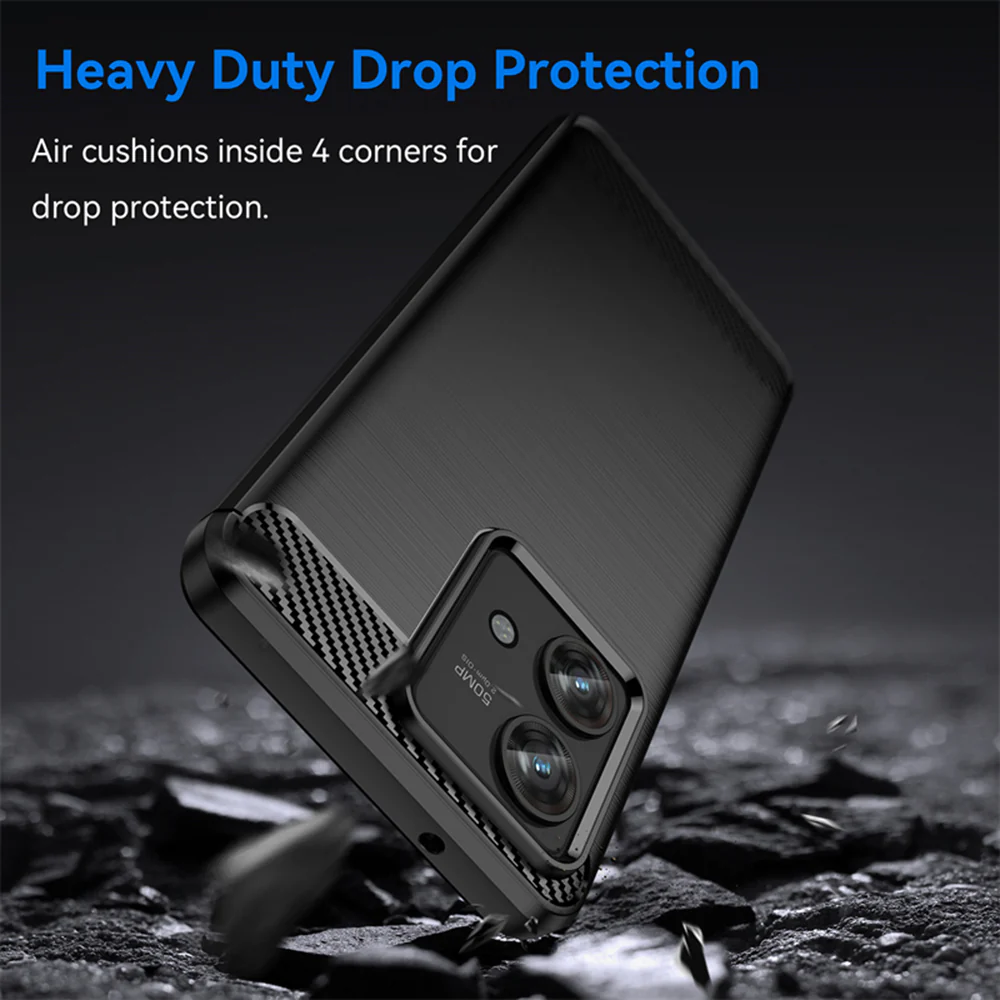 Case for Motorola Edge 40 Neo, Techsuit, Carbon, Black - Image 3