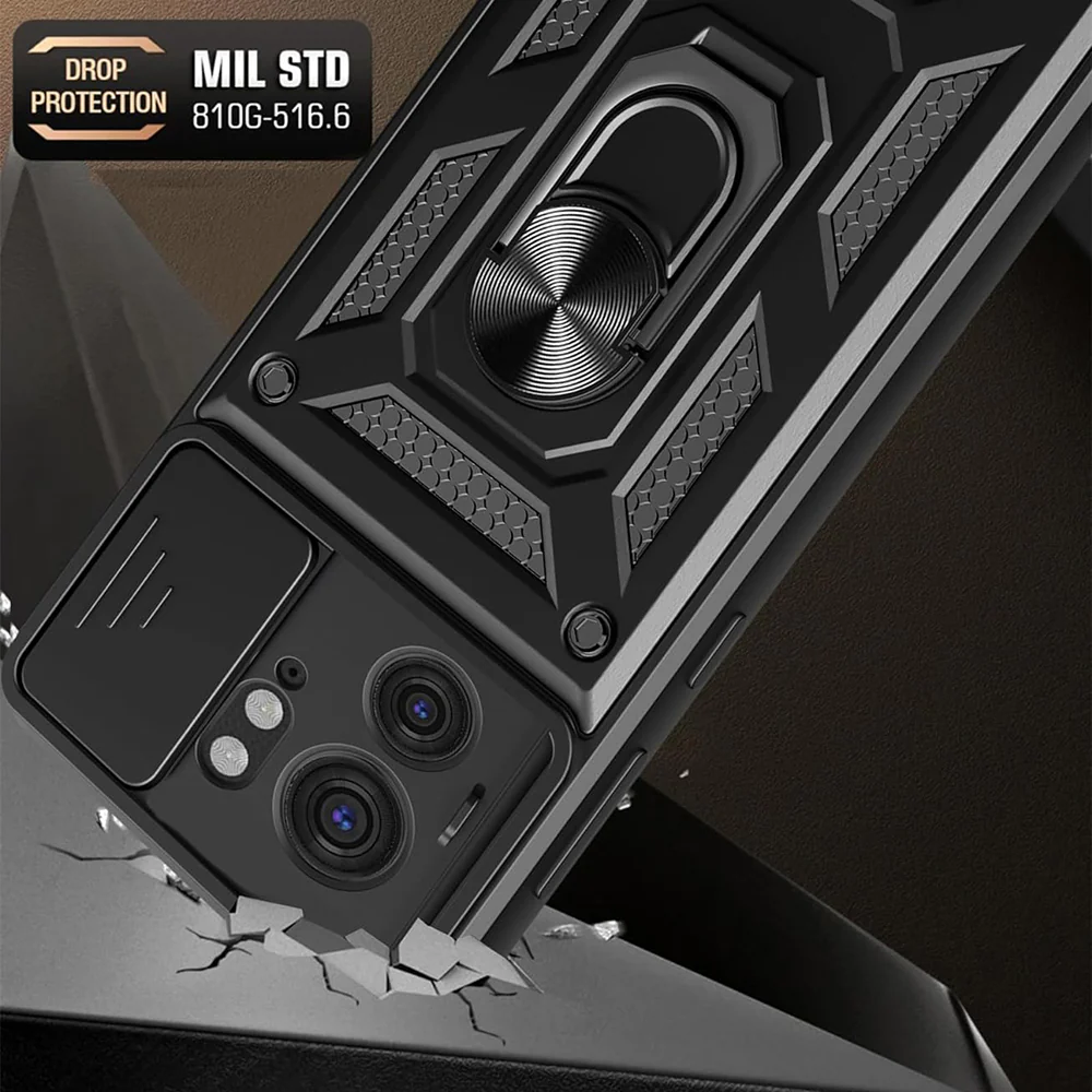 Case for Motorola Edge 40, Techsuit, CamShield, Black - Image 5