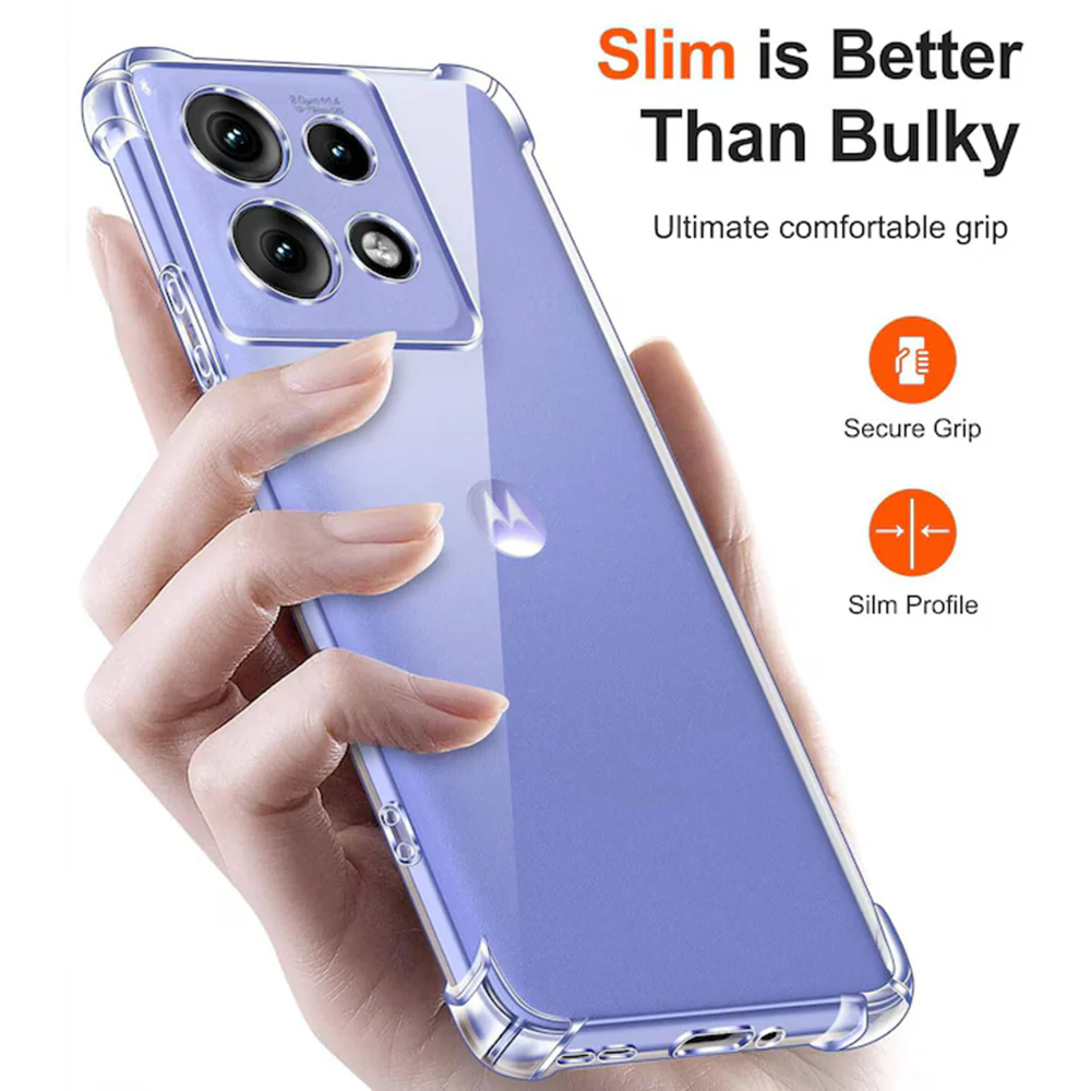 Case for Motorola Edge 50, Techsuit, Shockproof Clear, Transparent - Image 4