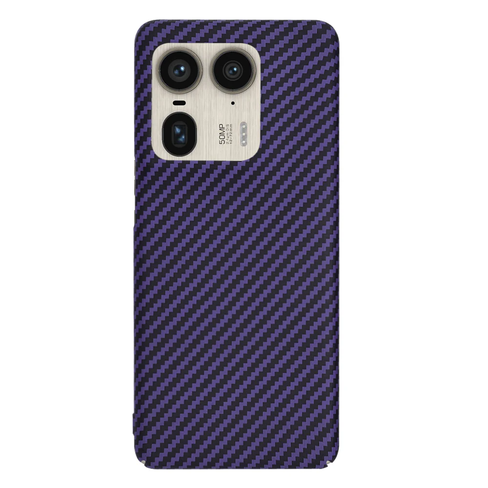 Case for Motorola Edge 50 Ultra, Techsuit, Carbonite FiberShell, Purple - Image 3