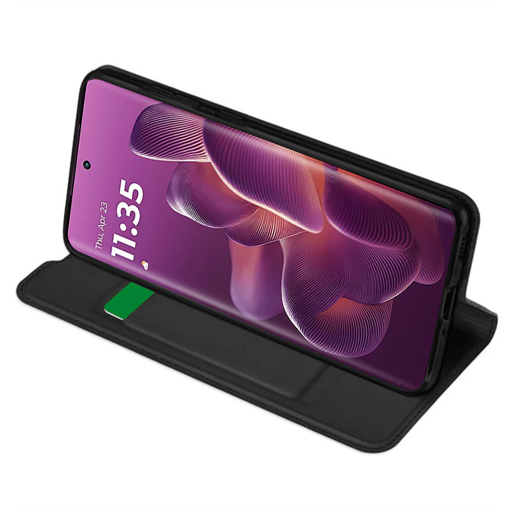Case for Motorola Edge 60 Pro, Techsuit, Magskin Book, Black - Image 2