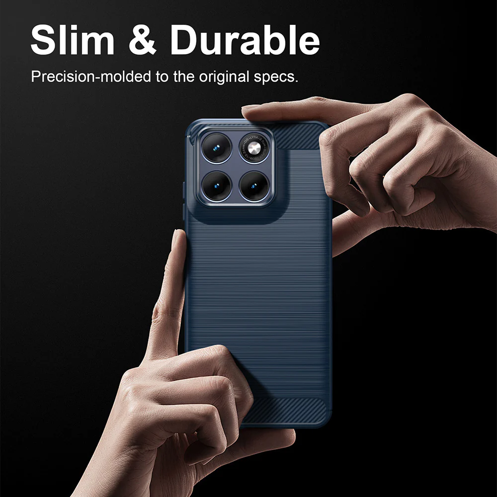 Case for Motorola Edge 70 Fusion, Techsuit, Carbon, Blue - Image 2
