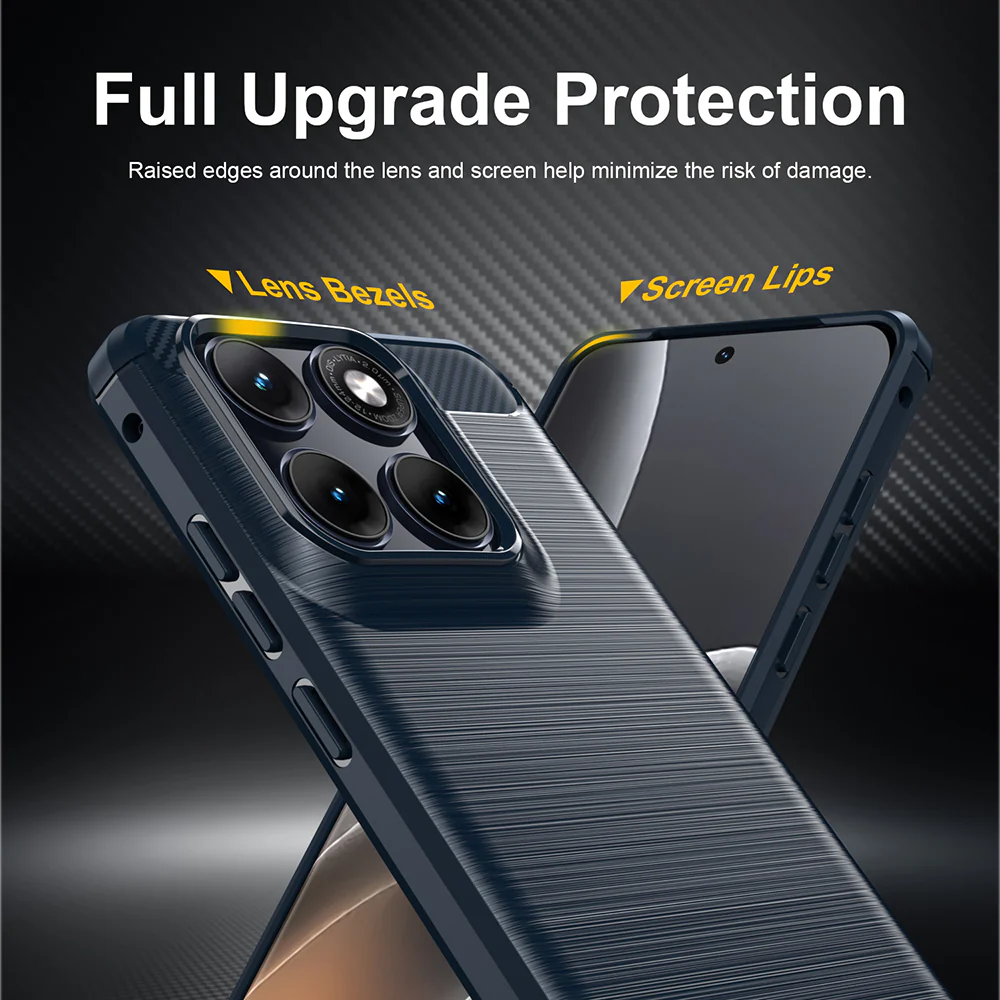 Case for Motorola Edge 70 Fusion, Techsuit, Carbon, Blue - Image 3