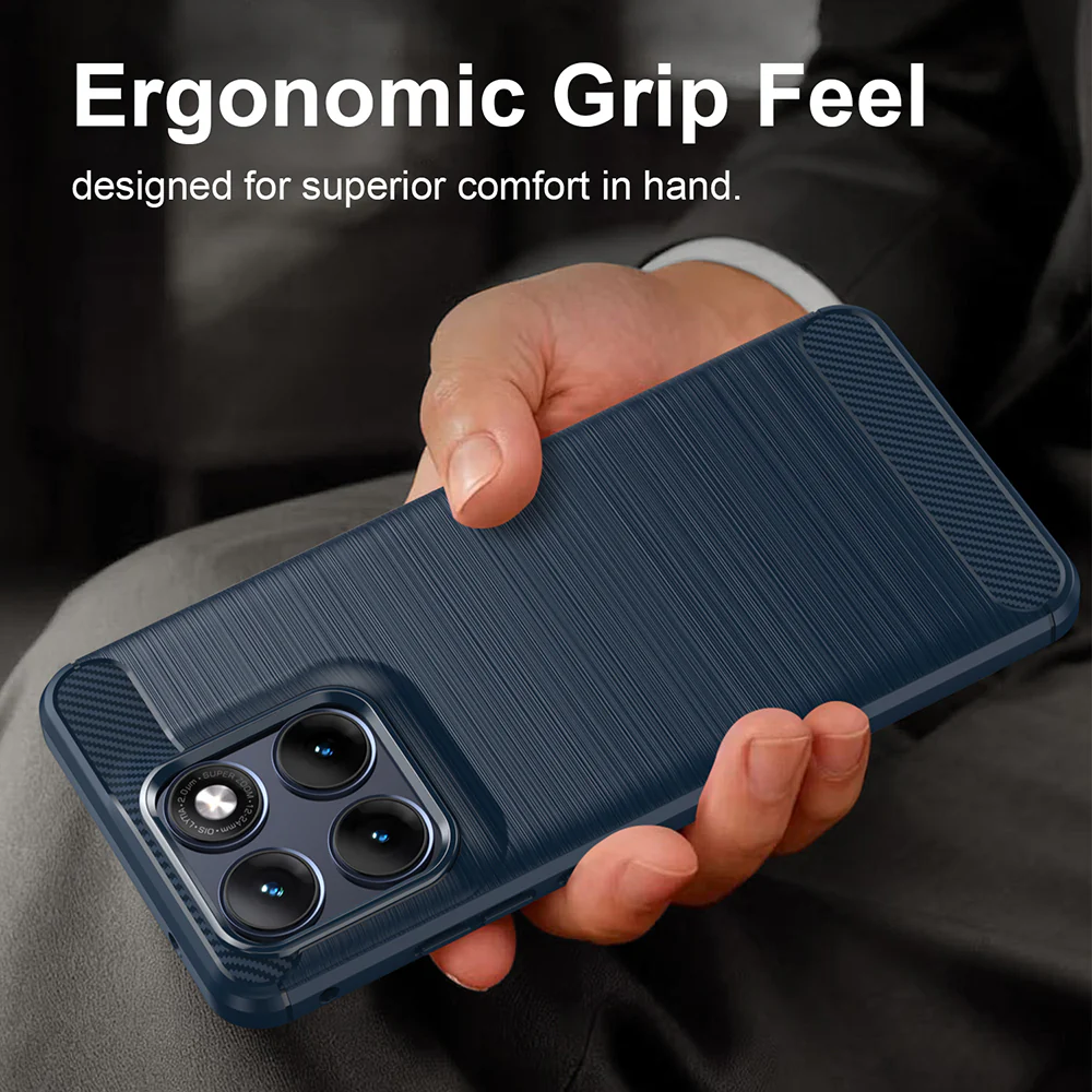 Case for Motorola Edge 70 Fusion, Techsuit, Carbon, Blue - Image 4