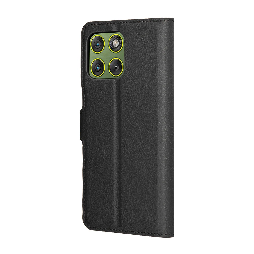 Case for Motorola Edge 70, Techsuit, Leather Folio, Black - Image 5