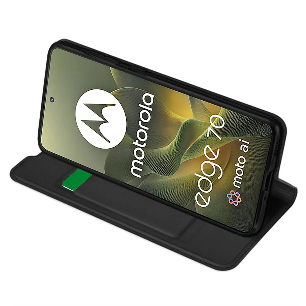 Case for Motorola Edge 70, Techsuit, Magskin Book, Black - Image 2