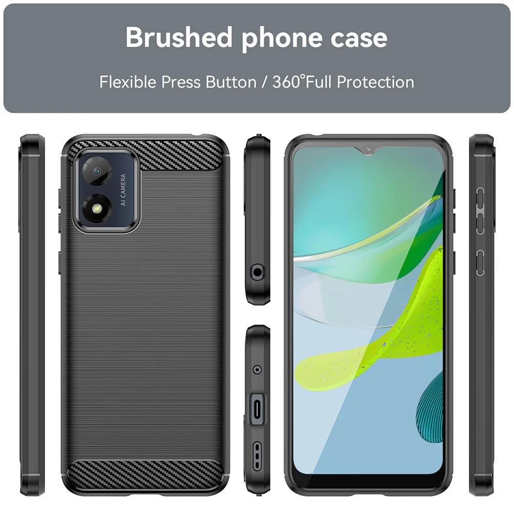 Case for Motorola Moto E13, Techsuit, Carbon, Black - Image 3