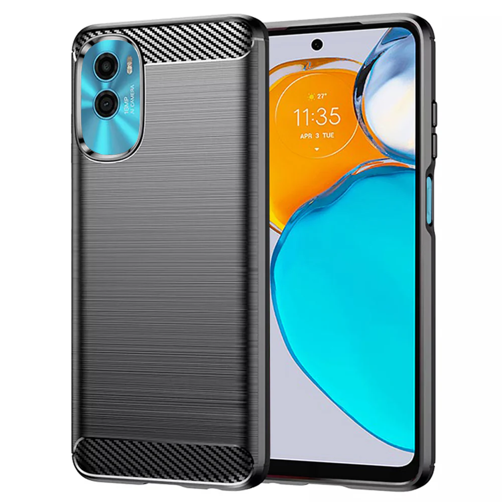 Case for Motorola Moto E22s, Techsuit, Carbon, Black