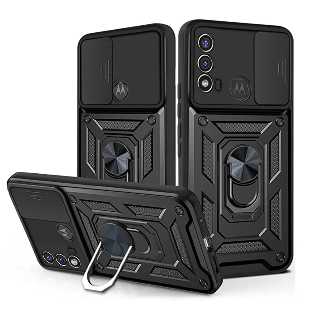 Case for Motorola Moto E40 / E30 / E20, Techsuit, CamShield, Black