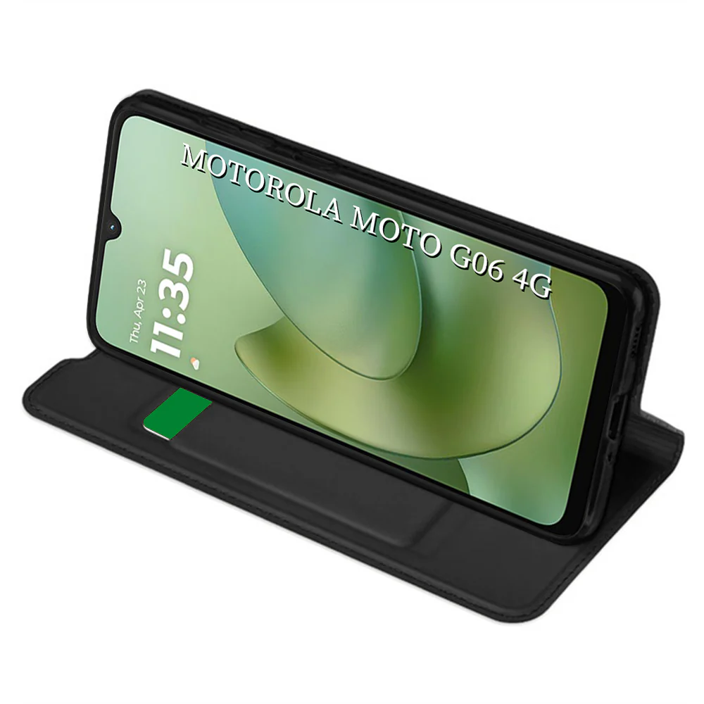 Case for Motorola Moto G06, Techsuit, Magskin Book, Black - Image 2