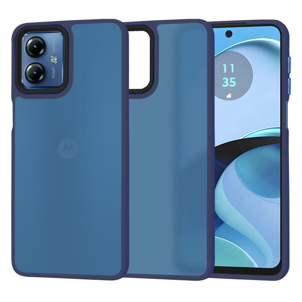 Case for Motorola Moto G14, Techsuit, HaloFrost, Navy Blue